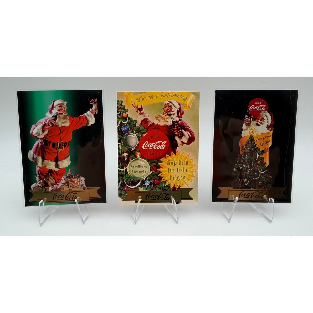 1994 Coca-Cola Collection Series 3 Santa Trading Cards S22 S29 S30 Set of 3